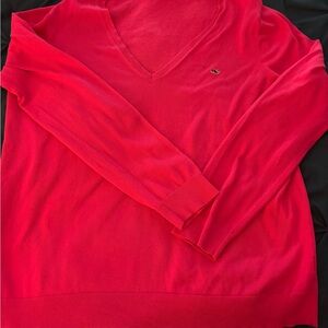 Vineyard Vines Bright Pink V-Neck Sweater